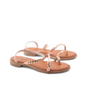 Infradito in pelle intrecciata da donna
