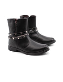 Stivaletto biker nero da bimba