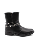 Stivaletto biker nero da bimba