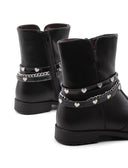 Stivaletto biker nero da bimba