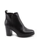 Ankle boot nero con zip da donna