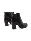Ankle boot nero con zip da donna