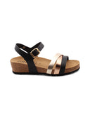 Sandalo con dettagli laminati da donna