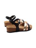 Sandalo con dettagli laminati da donna