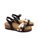 Sandalo con dettagli laminati da donna