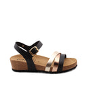 Sandalo con dettagli laminati da donna