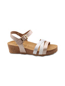 Sandalo con dettagli laminati da donna
