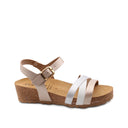 Sandalo con dettagli laminati da donna