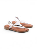 Sandalo infradito in pelle da donna