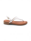 Sandalo infradito in pelle da donna
