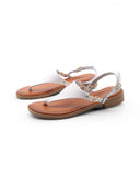 Sandalo infradito in pelle da donna