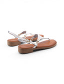 Sandalo infradito in pelle da donna