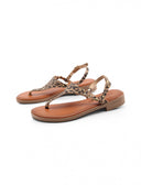 Sandalo infradito in pelle da donna