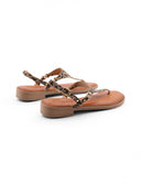 Sandalo infradito in pelle da donna