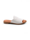 Ciabatta penny loafer in pelle da donna