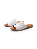 Ciabatta penny loafer in pelle da donna