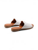 Ciabatta penny loafer in pelle da donna