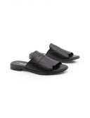 Ciabatta penny loafer in pelle da donna