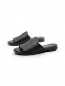 Ciabatta penny loafer in pelle da donna
