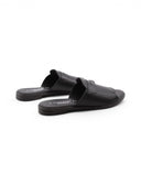 Ciabatta penny loafer in pelle da donna