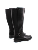 Stivale in pelle con fascia elastica