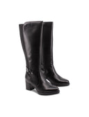 Stivale con tacco e fascia elastica