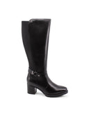 Stivale con tacco e fascia elastica