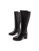 Stivale con tacco e fascia elastica