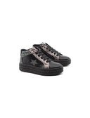 Sneaker alta con glitter da bimba