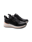 Fine shine sneaker zeppa da donna