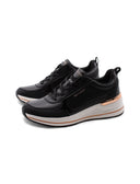 Fine shine sneaker zeppa da donna
