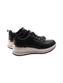 Fine shine sneaker zeppa da donna