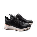 Fine shine sneaker zeppa da donna
