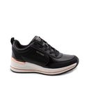 Fine shine sneaker zeppa da donna
