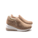 Malena sneaker a calza donna con strass