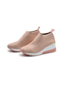 Malena sneaker a calza donna con strass
