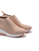 Malena sneaker a calza donna con strass