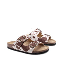 Ciabatta animalier a doppia fascia