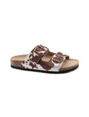 Ciabatta animalier a doppia fascia