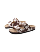 Ciabatta animalier a doppia fascia