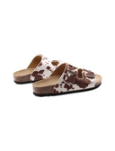 Ciabatta animalier a doppia fascia