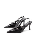 Décolleté slingback con fibbie da donna