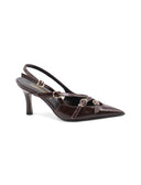 Décolleté slingback con fibbie da donna