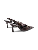 Décolleté slingback con fibbie da donna