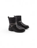 Stivaletto biker con glitter da bimba