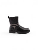 Stivaletto biker con glitter da bimba