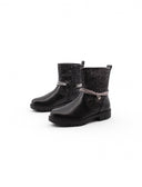 Stivaletto biker con glitter da bimba