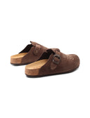 Sabot scamosciato con ricami da donna