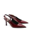 Décolleté slingback in vernice da donna