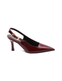 Décolleté slingback in vernice da donna